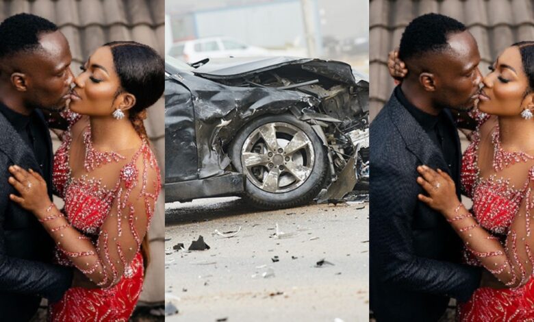 BREAKING : Agyemang Badu And Wife Involved In A Car Accident 48 Hours After Their Wedding