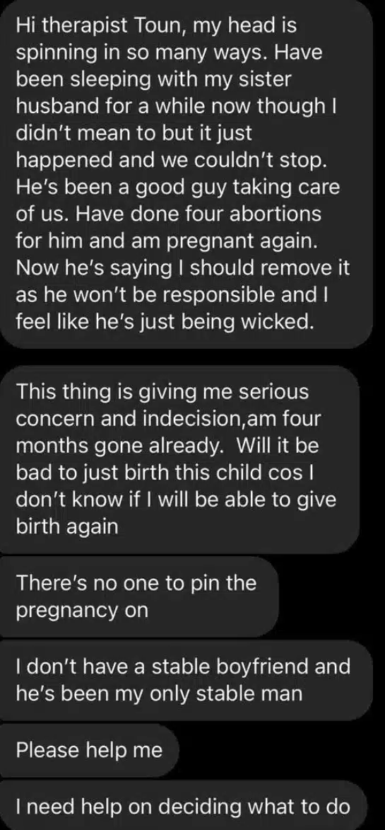 Lady Announces Fifth Pregnancy with Sister's Husband, Seeks Advice Amid Tears