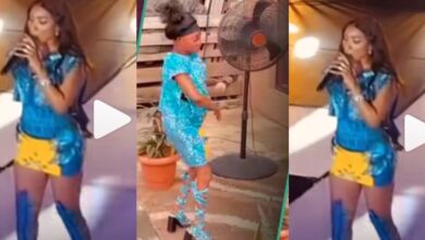 In A Viral Video, Aunty Ramota Recreates Donna Adja's Stunning Look As She Performs