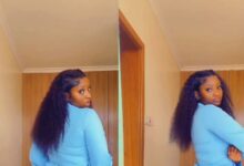 Beautiful Brown Skin Lady Flaunts Her Nice Body Shape As She Dazzles In A Nice Fitting Outfit