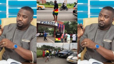 "Next Year, I Will Make Another Promise" - John Dumelo Says After Walking Barefoot And Backward From Univеrsity Of Ghana Campus To PRESEC As Promised