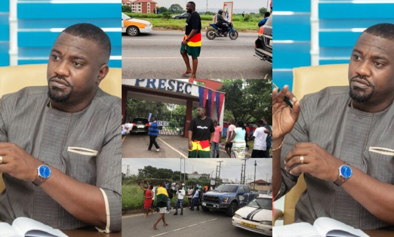 "Next Year, I Will Make Another Promise" - John Dumelo Says After Walking Barefoot And Backward From Univеrsity Of Ghana Campus To PRESEC As Promised