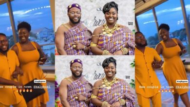 New couple in town - Reactions as Kalybos and his beautiful wife steps out for the first time after wedding (VIDEO)