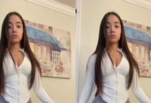 Slay Queen Flaunts Her Nyᾶsh In Short Pants; Shakes It A Little To Spice The Video (Watch)