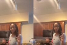 Slim Lady With Soft Nyᾶsh Tw3rks In A Short Dress While In The Kitchen - Watch Video