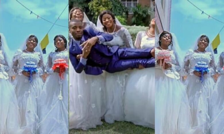 Luwizo, A Congolеsе Man Forced By Elderly Sister Marries His Triplets Girlfriends Together On The Same Day