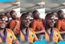 Video of Asamoah Gyan and his brother chilling and cruising in an expensive car goes viral - Watch