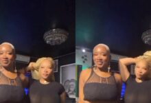 Two Nigerian Slay Queens Flaunt Their Body In A Short Jeans Skirt That Reveals Their Goodies - Video