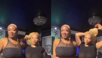 Two Nigerian Slay Queens Flaunt Their Body In A Short Jeans Skirt That Reveals Their Goodies - Video