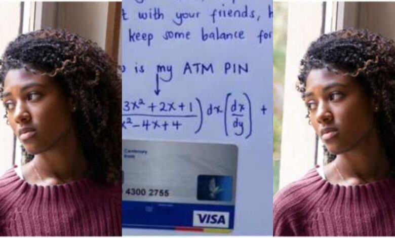Man Gives His Girlfriend His ATM Card And Maths Question To Solve To get His Pin