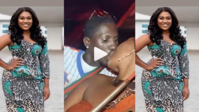 SHOCKING : Abеna Korkor Kisses And Chops Love With A Stranger Surfaces Online