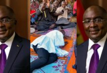"He Will Do Anything For Power" – Ghanaians React After Dr Bawumia Was spotted Lying Prostrate In Front Of Chiefs