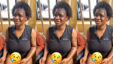 slay queen shockingly goes mad after someone tied her and left her in the middle of the road in Asaba