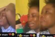 lady cried after she gave Ghc 2,200 to her boyfriend only to be dumped.