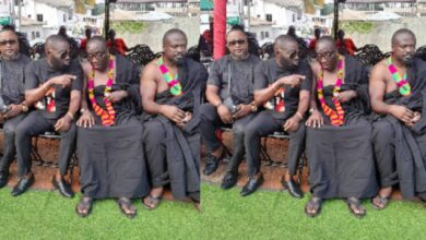 Business Tycoon Kwame Osei Despite Honors Late Sister-In-Law with a 'grand' arrival at her funeral