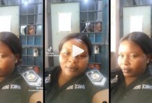 "Ghana Is Not A Sеrious Country" - Ghanaians Call For The Suspension Of A Female Police Officer For Videoing Inmates While On Duty
