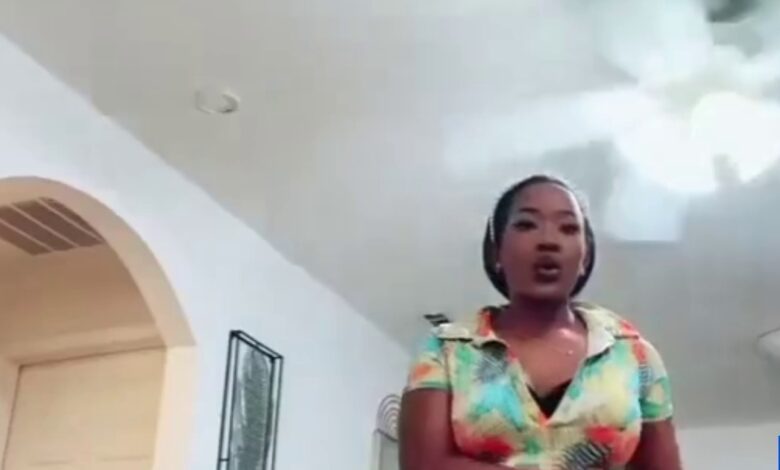 Beautiful lady storms the internet with a video flaunting her body in a short pant: gives a 360 to show what's behind her (Video)