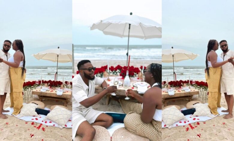 Kalybos And His Wife spotted Chilling On A Classy Beach For Their Honeymoon