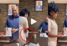 Ohemaa Woyeje Dragged Online After She Presented Mackerels To John Mahama In A Polythene Bag