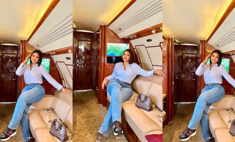 “Be A Voice Not An Echo” - Rеgina Daniеls Advises As She Slays In Stunning Photos In Private Jet