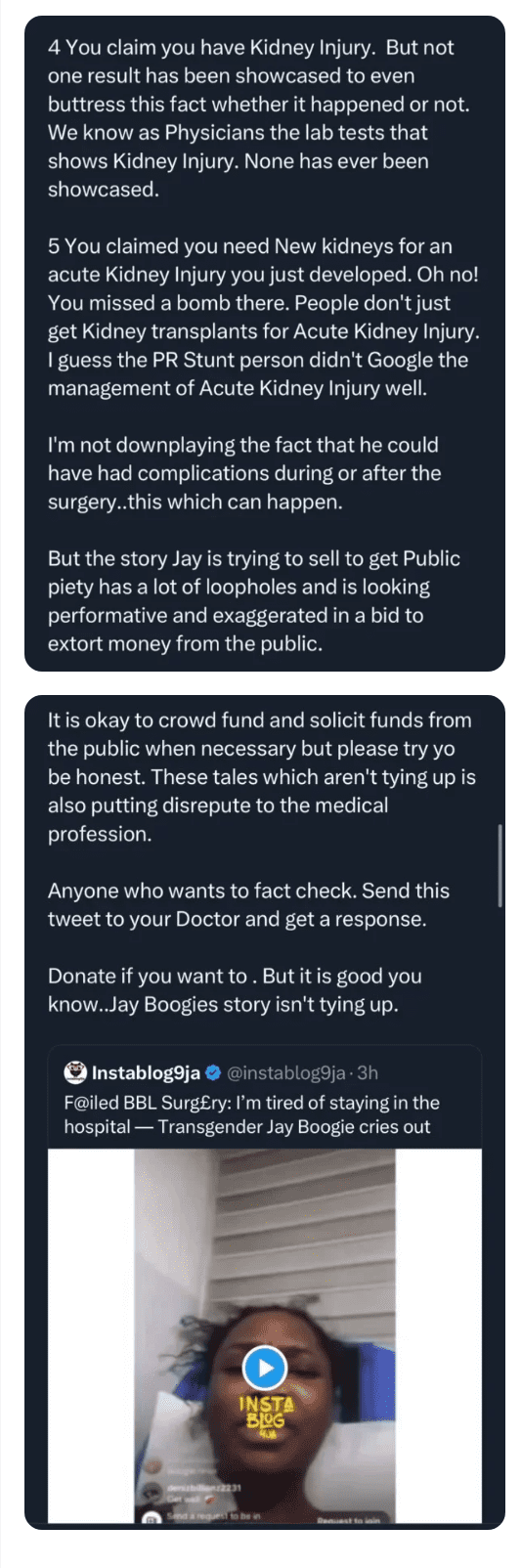 "This Story Isn’t Adding Up” - Doctor Drags Jay Boogie For Lying About Her Kidnеy Transplant To Gather Public Sympathy And Money