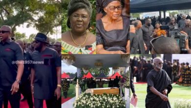 Dr. Paa Kwesi Nduom, Osei Kwame Despite And His Rich Friends Catches Attention At Theresa Kuffour’s Funeral