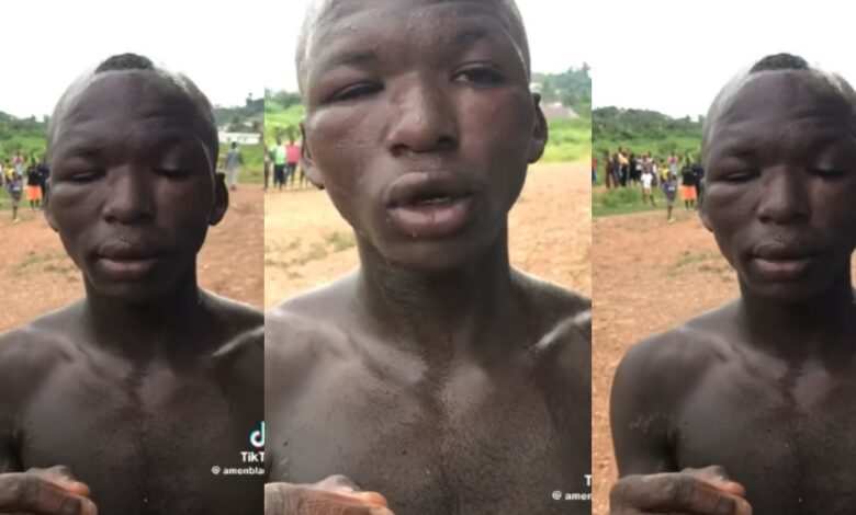 "Kill Me If You Catch Me Stealing Again" - Thief Begs For Mercy As Residents Use Broken Glass To Shave His Hair